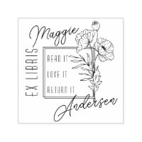 Poppies de moda | Nombre personalizado Ex Placa de