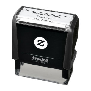 Sello Automático Por favor firme aquí ¡Gracias! con línea Nombre de