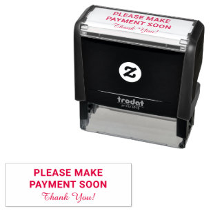 Sello Automático POR FAVOR REALICE EL PAGO PRONTO, o Mensaje de bri