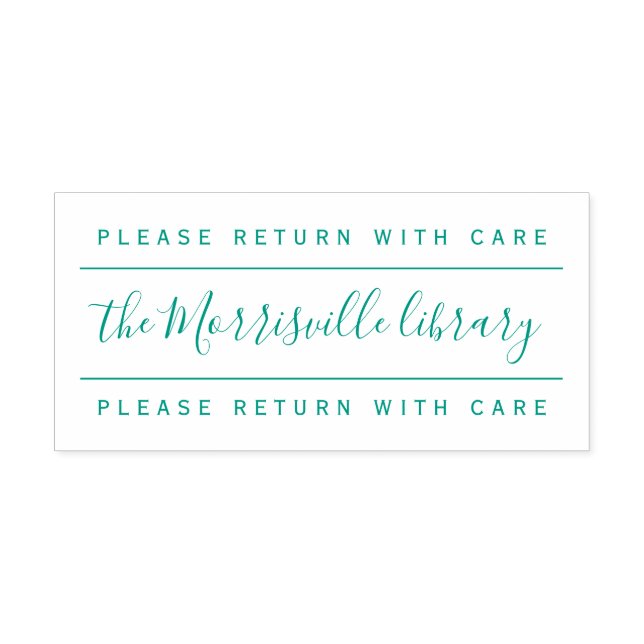 Sello Automático Por Favor Regresar Con El Nombre De Biblioteca Del (Diseño)