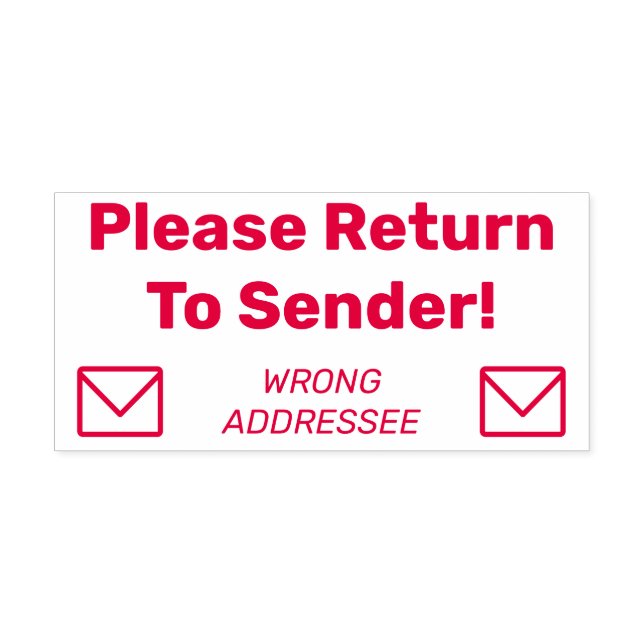 Sello Automático "¡Por favor, regrese al remitente!" "DIRECCIÓN EQU (Diseño)