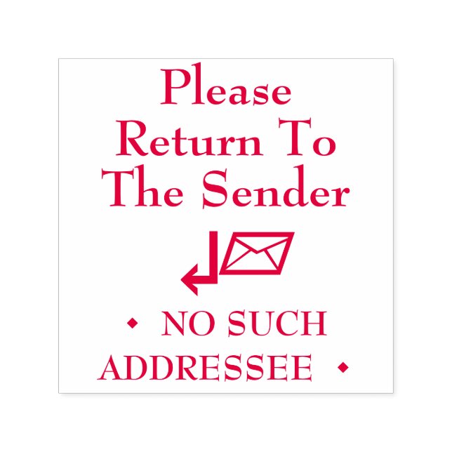 Sello Automático "Por favor, regrese al remitente", "SIN ESA DIRECC (Diseño)