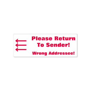 Sello Automático "¡Por Favor, Regresen Al Remitente!", "Direcciones