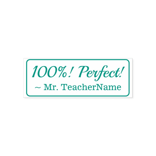 Sello Automático ¡Positivo "100%! ¡Perfecto!" + Nombre del tutor Pe