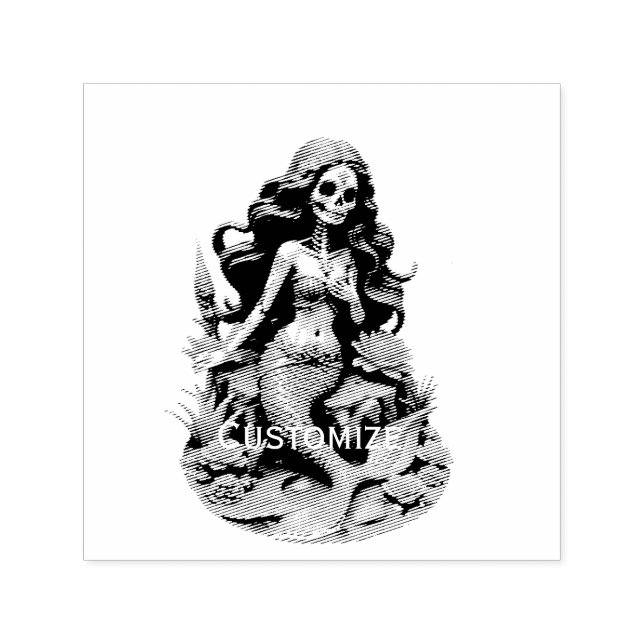 Sello Automático Pretende que soy una sirena muerta Thunder_Cove (Diseño)