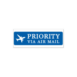 Sello Automático PRIORITY VIA AIR MAIL 飛行機 airplane セルフインキングスタンプ