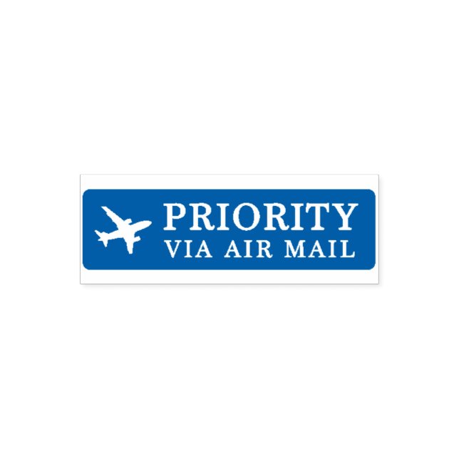 Sello Automático PRIORITY VIA AIR MAIL 飛行機 airplane セルフインキングスタンプ (Diseño)