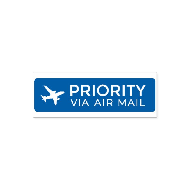 Sello Automático PRIORITY VIA AIR MAIL 飛行機 airplane セルフインキングスタンプ (Diseño)