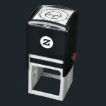 Sello Automático Profesional con logotipo profesional simple<br><div class="desc">Sello de autotinta para empresas personalizados que incluye un diseño minimalista con su logotipo junto con su información comercial u otro texto en la parte superior e inferior. Un diseño sencillo y sencillo que todavía se ve como profesional. Este simple sello de autotinta es genial para la marca de productos,...</div>