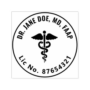 Sello Automático Profesional de la Salud Médico Caduceo