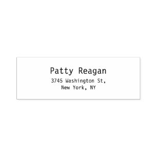 Sello Automático Profesional Moderno Blanco y Negro Plano Elegante