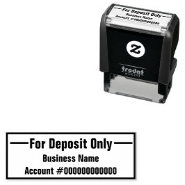 Sello Automático Profesional Para Nombre Comercial Único De Depósit