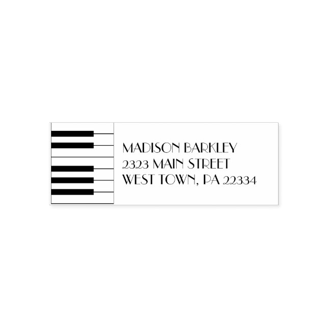 Sello Automático Profesor de música de piano (Diseño)