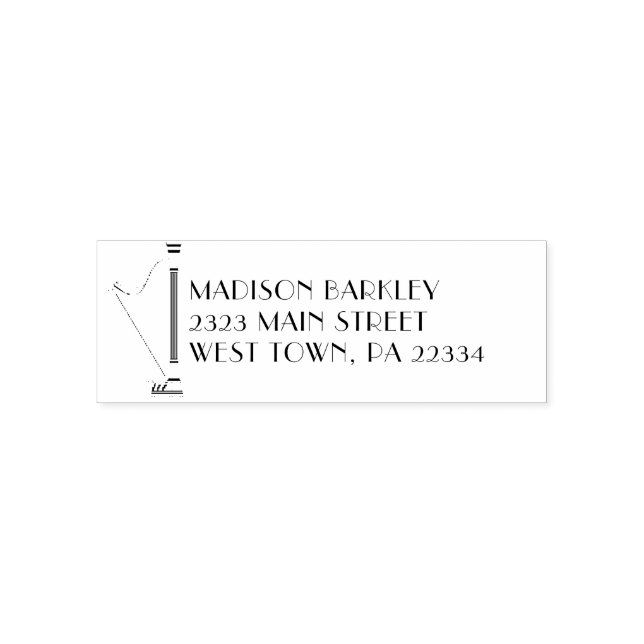 Sello Automático Profesor de música Harp (Diseño)