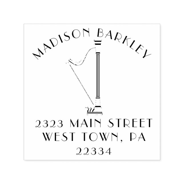 Sello Automático Profesor de Música Harp (Diseño)