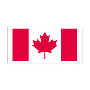 Sello Automático Profundamente Canadá con bandera de hoja de arce b