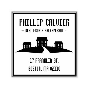 Sello Automático Propiedades de bienes raíces   dirección de retorn