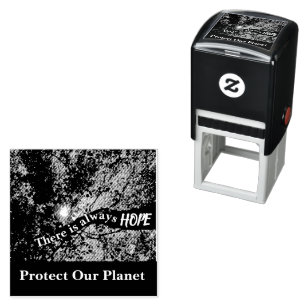 Sello Automático Protege nuestro planeta Esperanza ambiental