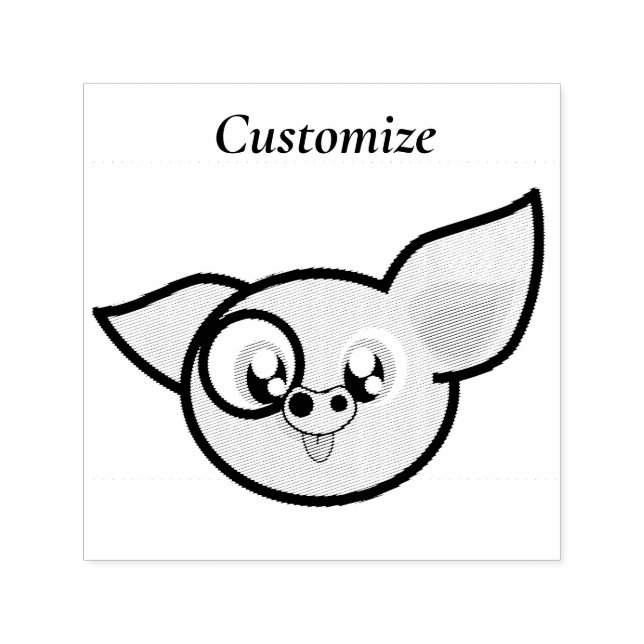 Sello Automático Puerco Tonto Sonriendo Thunder_Cove (Diseño)