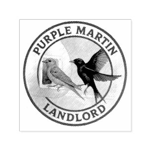 Sello Automático Púrpura Martín Aves Naturaleza Dirección de retorn