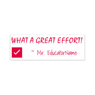 Sello Automático ¡QUÉ GRAN ESFUERZO! Estampado de goma de tutor