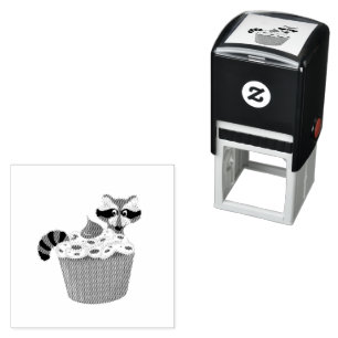 Sello Automático Raccoon y tarta de chocolate