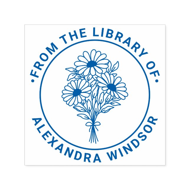 Sello Automático Ramo de flores silvestres #2 Embosser nombre del l (Diseño)