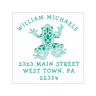 Sello Automático Ranas de árbol recortan la marca de la dirección d