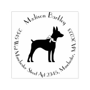 Sello Automático Rat Terrier Dog Puppy