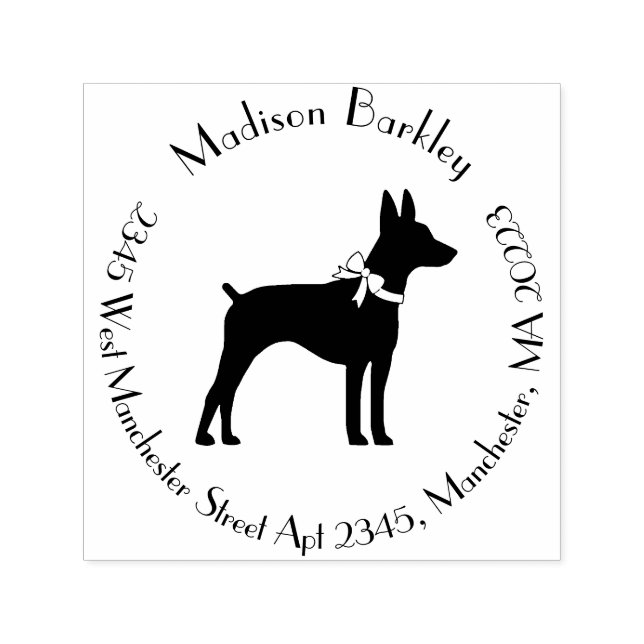 Sello Automático Rat Terrier Dog Puppy (Diseño)