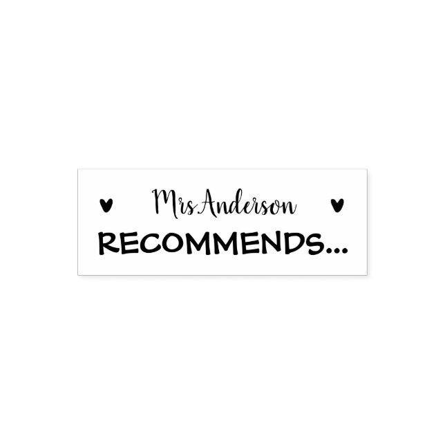 Sello Automático Recomendaciones personalizadas de bibliotecarios.. (Diseño)
