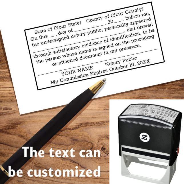 Sello Automático Reconocimiento personalizado de notario público (Subido por el creador)