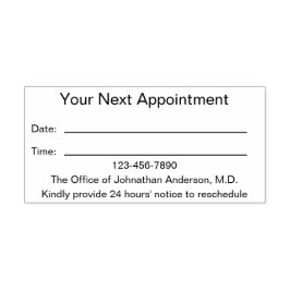 Sello Automático Recordatorio de nombramiento de Office para Médica