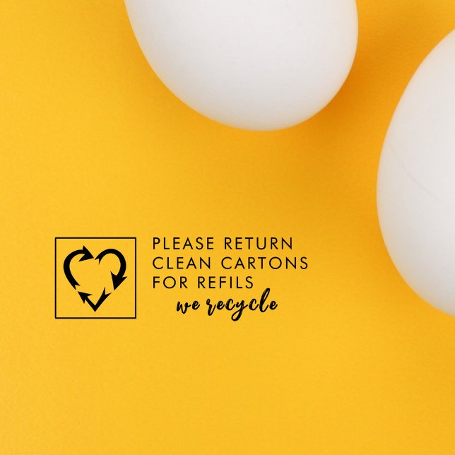 Sello Automático Recycling Heart Custom Text Egg Carton Refills Sel (Subido por el creador)