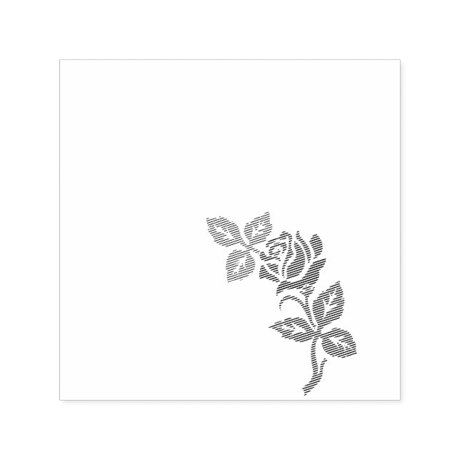 Sello Automático Red Rose Flower Design – Classic Floral Beauty (Diseño)