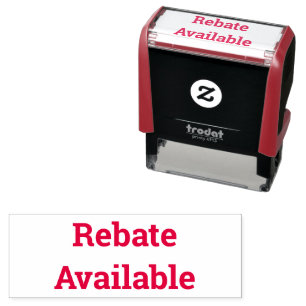 Sello Automático Reembolso Personalizado disponible Texto Tinta roj