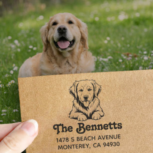 Sello Automático Regalo para Dueño de Perro Retriever Dorado Devolu