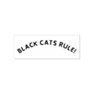 SELLO AUTOMÁTICO "REGLA DE LOS GATOS NEGROS" CITA DE AMANTE DE CAT,