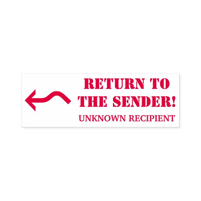 Sello Automático "¡Regresa al remitente!" "DESCONOCIDO RECEPTOR" (Diseño)