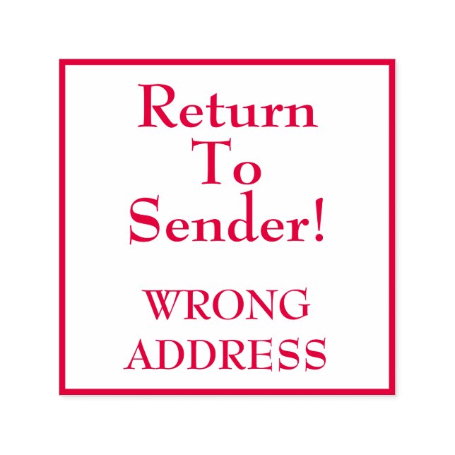 Sello Automático "¡Regresar al remitente!" "DIRECCIÓN EQUIVOCADA" S (Diseño)