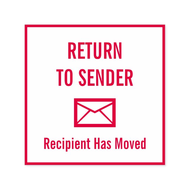 Sello Automático "REGRESAR AL REMITENTE", "El destinatario se ha mu (Diseño)
