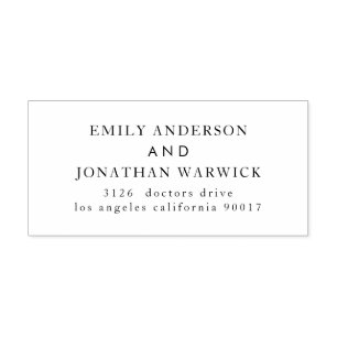 Sello Automático Regreso de Boda negro moderno