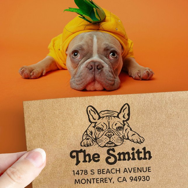 Sello Automático Regreso del dueño del perro Bulldog francés francé (Subido por el creador)