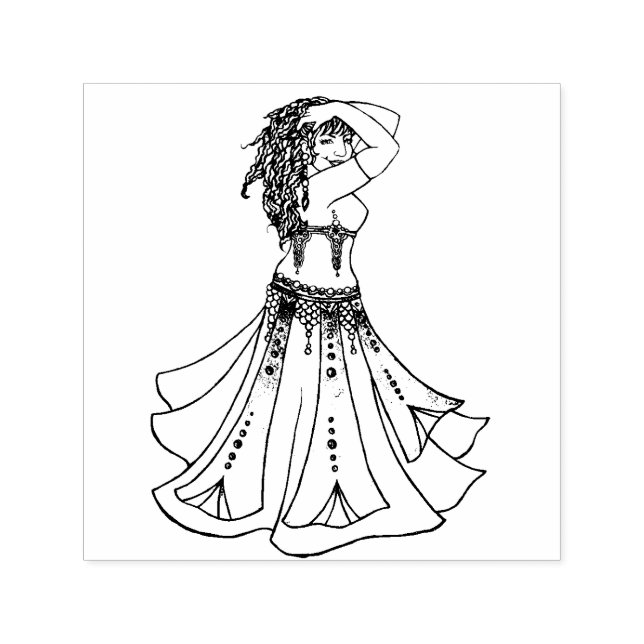 Sello Automático Reina de Beledi Bailarina del Vientre (Diseño)