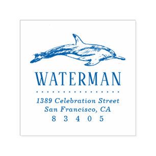 Sello Automático Remite a mano del apellido del delfín