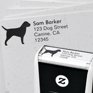 Sello Automático Remite de la silueta de Terrier de frontera