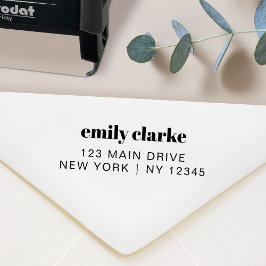 Sello Automático Remitente | Retro moderno Minimalista informal