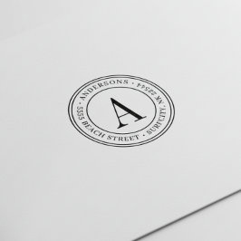 Sello Automático (RESIZADO) Elegante dirección de retorno monograma