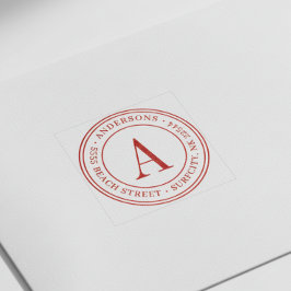 Sello Automático (RESIZADO) Elegante dirección de retorno monograma