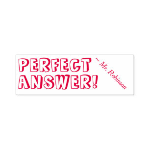 Sello Automático "¡RESPUESTA PERFECTA!" + Nombre del profesor de la